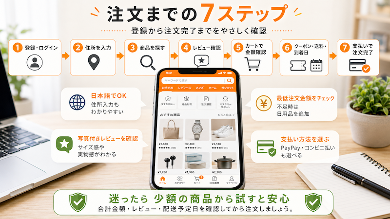 Temuの注文手順7ステップ