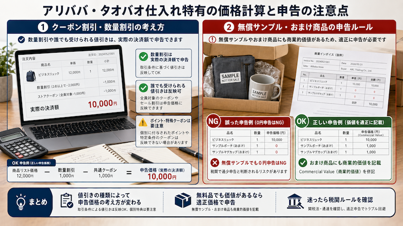 アリババ・タオバオ仕入れの申告価格計算