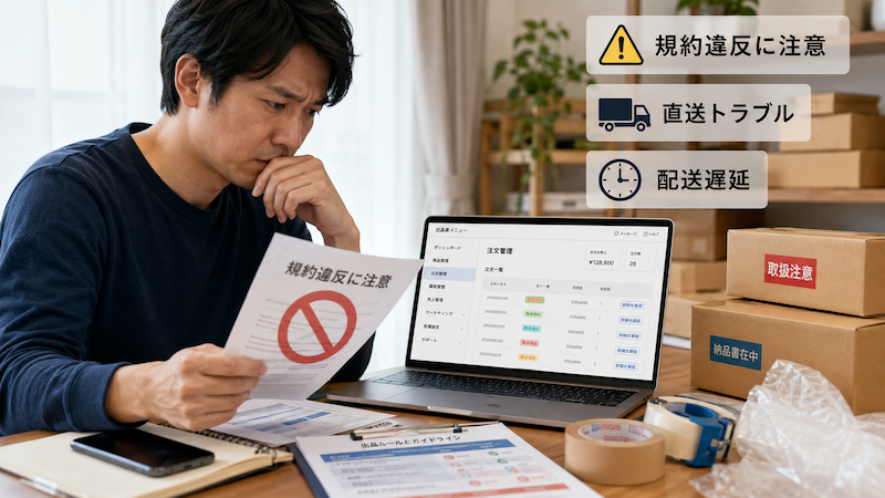 au PAYマーケット無在庫転売の規約違反リスク