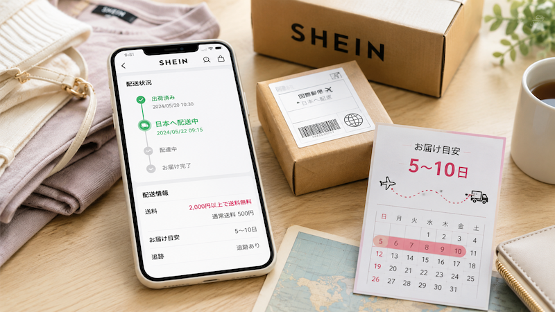SHEINの送料と配送日数