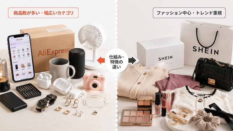 AliExpressとSHEINの仕組み・特徴の違い