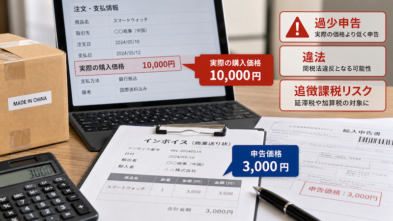 中国輸入のアンダーバリューと過少申告リスク