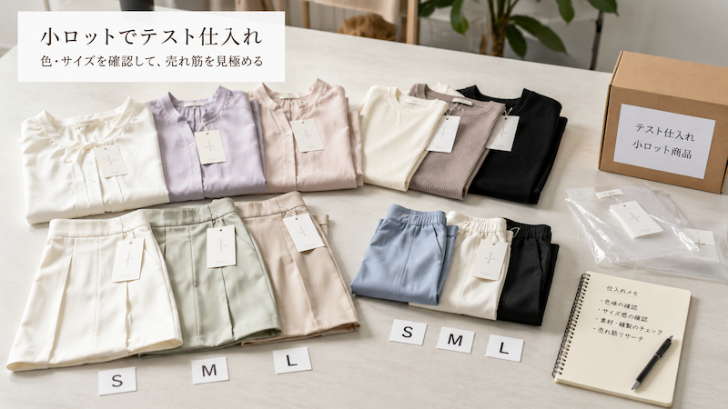 韓国風ファッションの小ロットテスト仕入れ