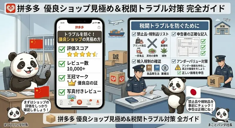 拼多多の優良ショップの見極め方と税関トラブル対策