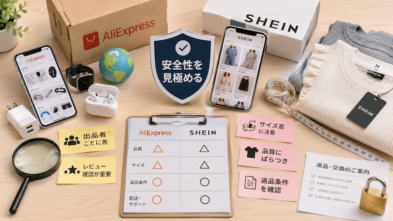 AliExpressとSHEINの危険性・リスクを比較