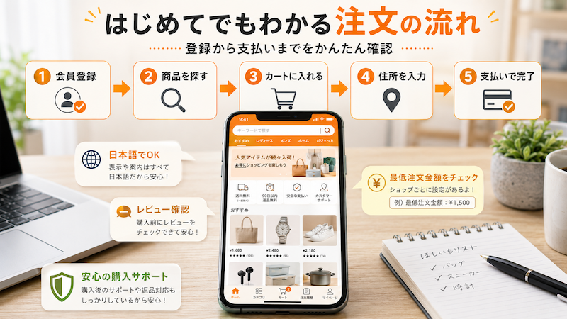Temuの買い方と注文の流れ