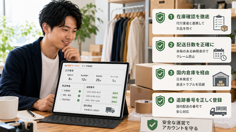 au PAYマーケット無在庫販売の安全な運用方法