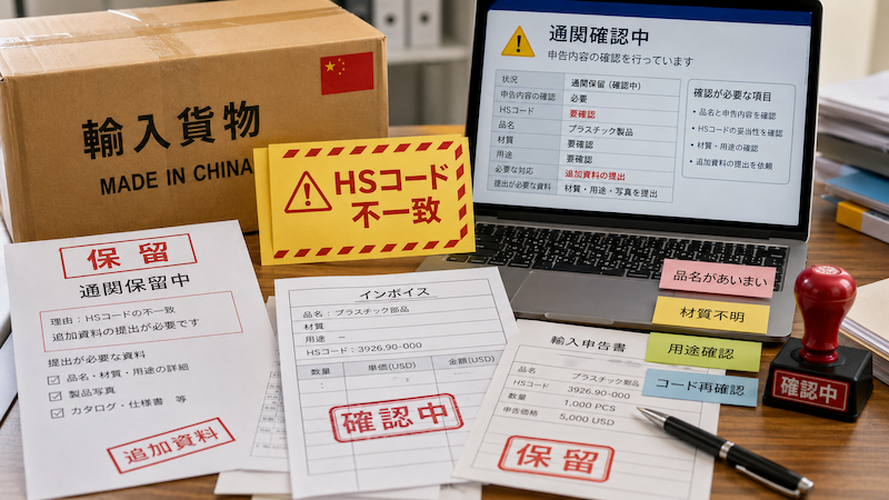 HSコードの間違いによる税関での通関遅延リスク