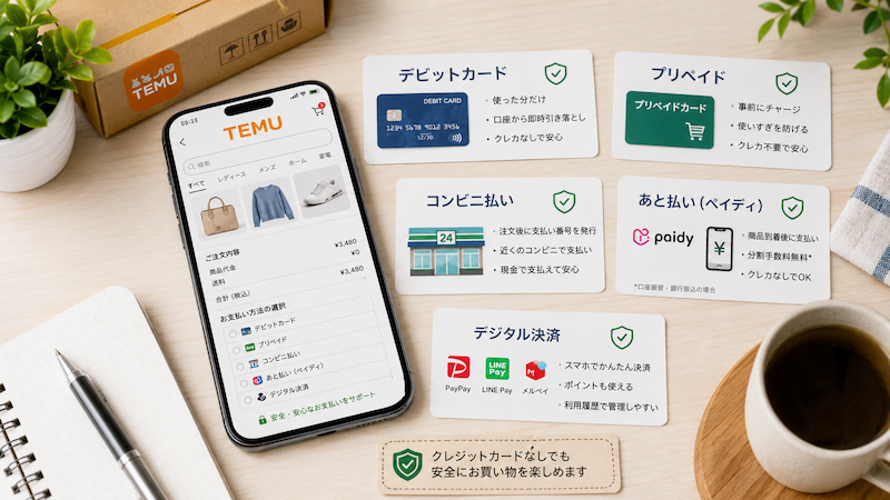 Temuで使えるクレカ以外の支払い方法